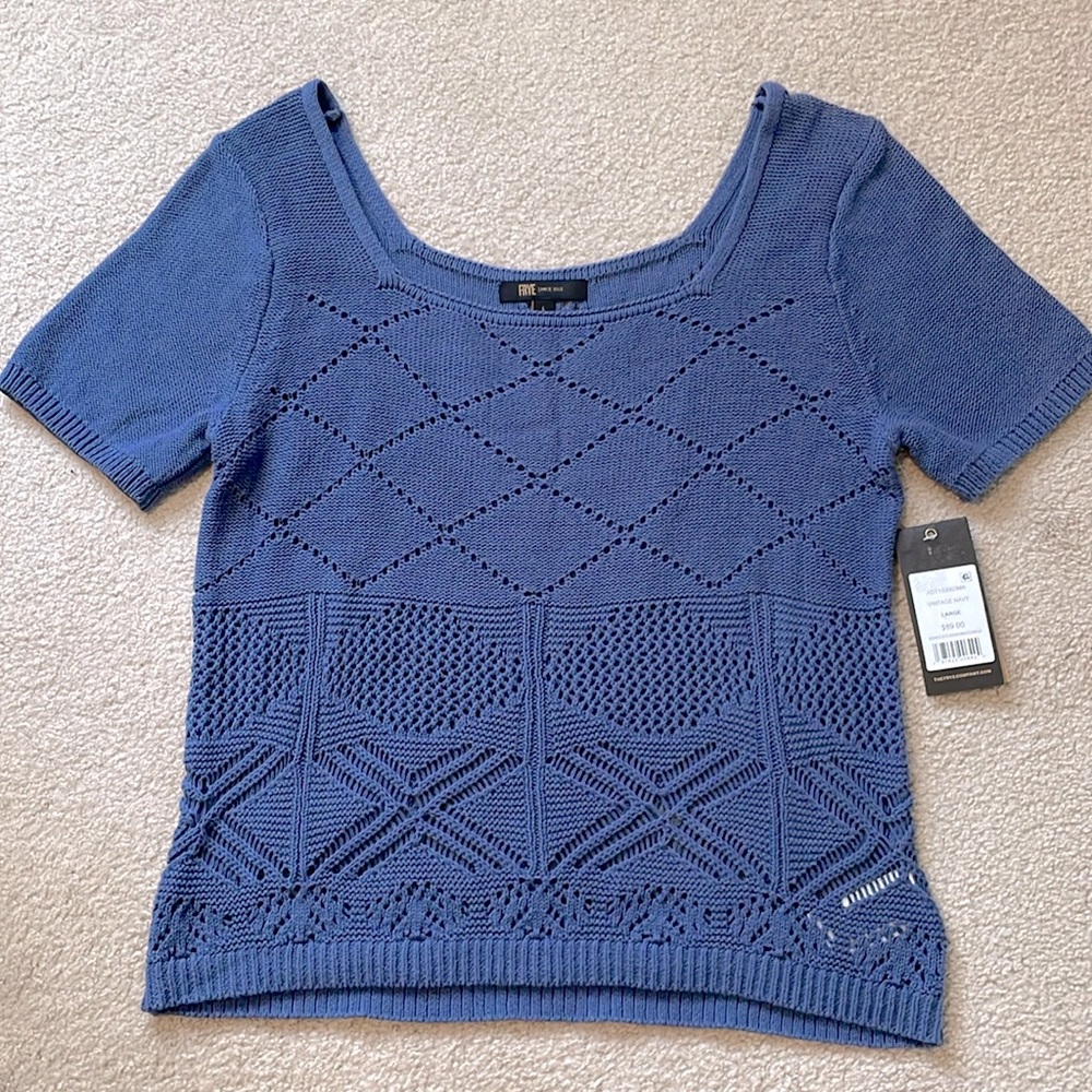 Frye Blue Knit Women's Top